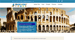 Desktop Screenshot of madeinitalytours.com