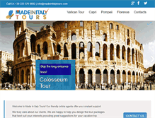 Tablet Screenshot of madeinitalytours.com